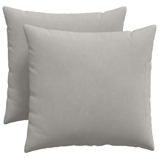 vidaXL Μαξιλάρι Καναπέ 2 pcs Ανοιχτό γκρι 50 x 50 cm ύφασμα