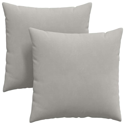 vidaXL Μαξιλάρι Καναπέ 2 pcs Ανοιχτό γκρι 80 x 80 cm ύφασμα