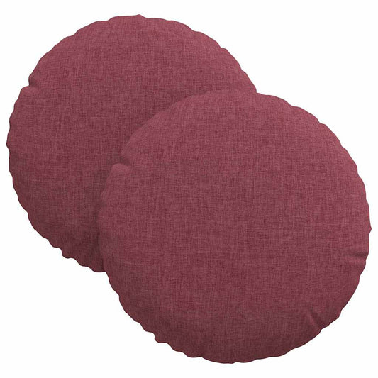 vidaXL Μαξιλάρια καθισμάτων 2 pcs Κόκκινο Ø30 x 13 εκ ύφασμα