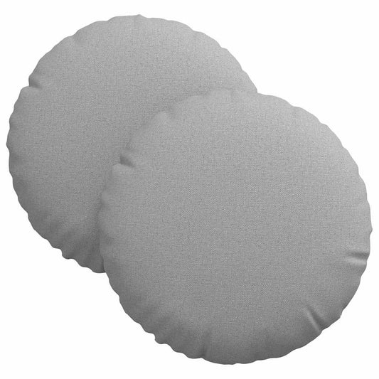 vidaXL Μαξιλάρια καθισμάτων 2 pcs Σκίουρος Γκρί Ø30 x 13 εκ ύφασμα
