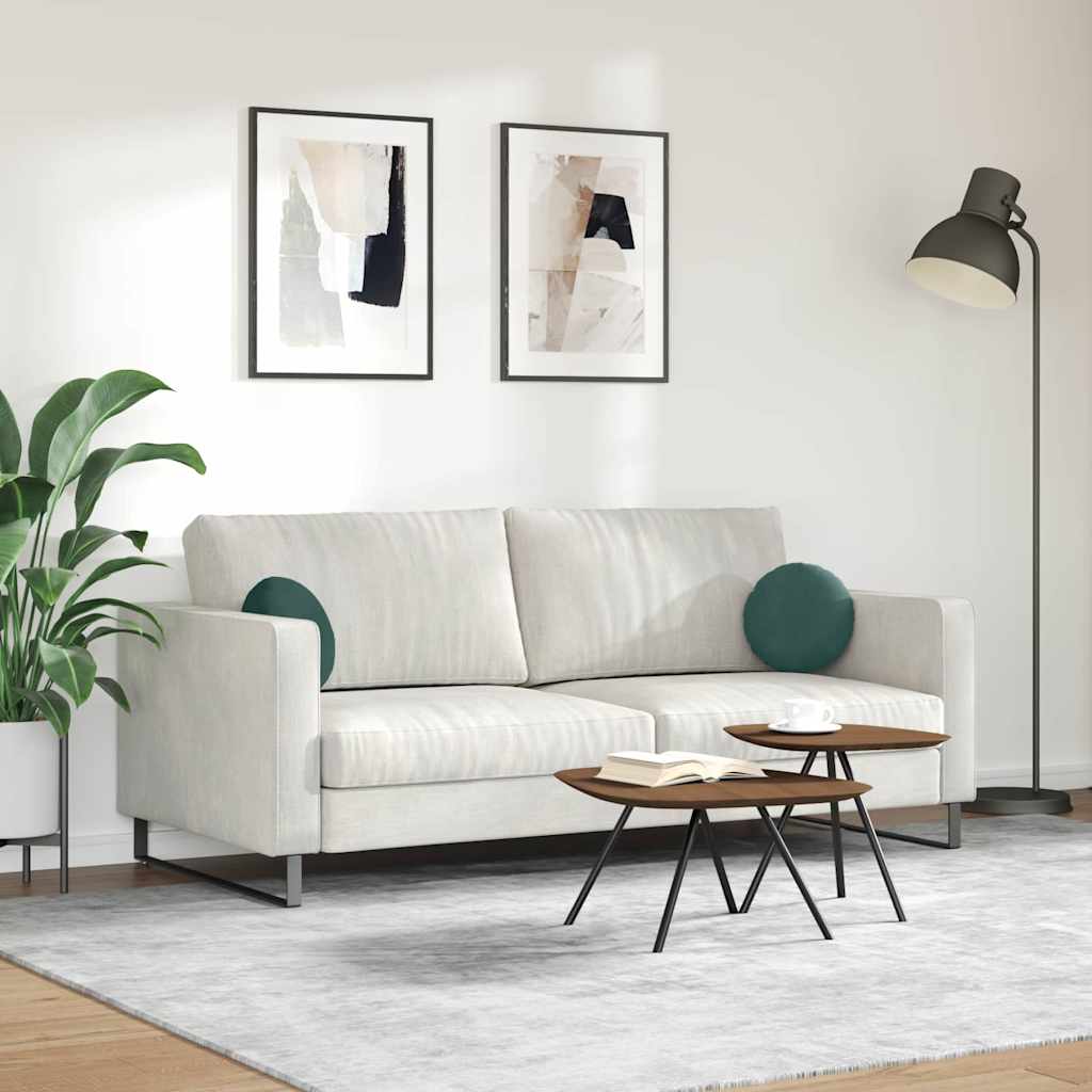 vidaXL Μαξιλάρια καθισμάτων 2 pcs Σκούρο Πράσινο Ø 40 x 13 εκ. Βελούδο