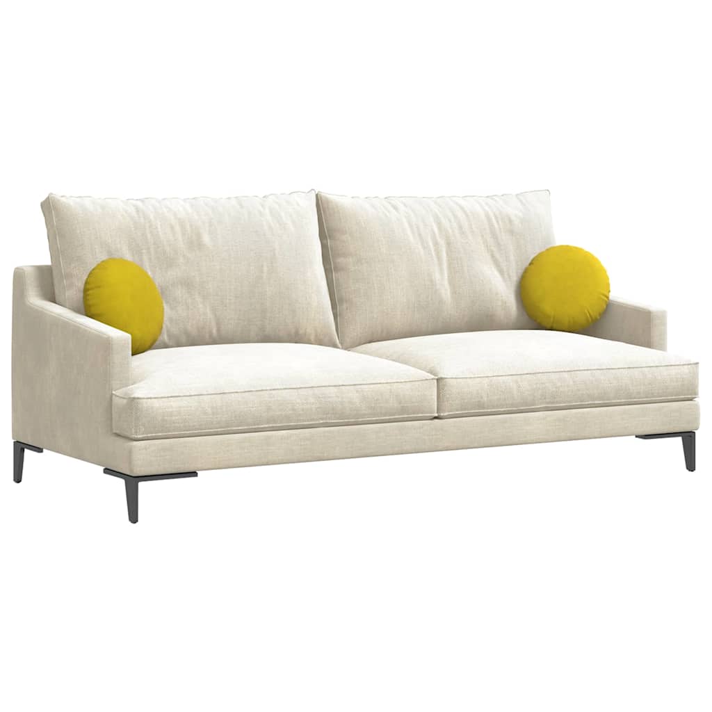 vidaXL Μαξιλάρια καθισμάτων 2 pcs Κίτρινο Ø 40 x 13 εκ. Βελούδο