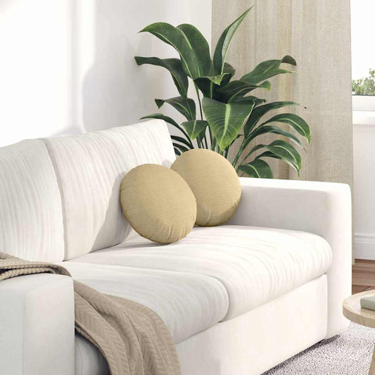 vidaXL Μαξιλάρια καθισμάτων 2 pcs Γκρι Πράσινο Ø 30 cm