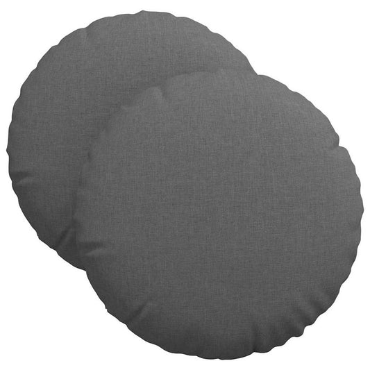 vidaXL Μαξιλάρια καθισμάτων 2 pcs Σκούρο Γκρι Ø40 x 13 εκ ύφασμα