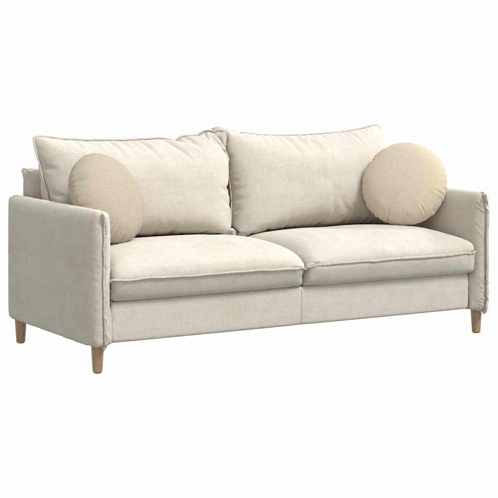 vidaXL Μαξιλάρια καθισμάτων 2 pcs Κρεμ Ø40 x 13 εκ ύφασμα