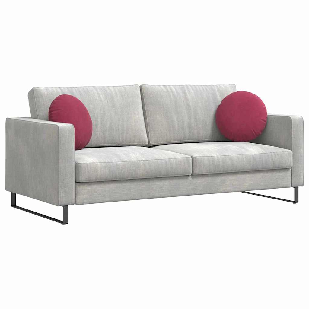 vidaXL Μαξιλάρια καθισμάτων 2 pcs Κόκκινο Ø 40 x 13 εκ. Βελούδο