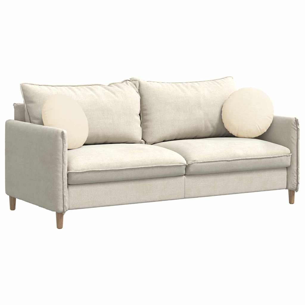 vidaXL Μαξιλάρια καθισμάτων 2 pcs Κρεμ Ø 40 cm Υφασμάτινο Κορντουρά