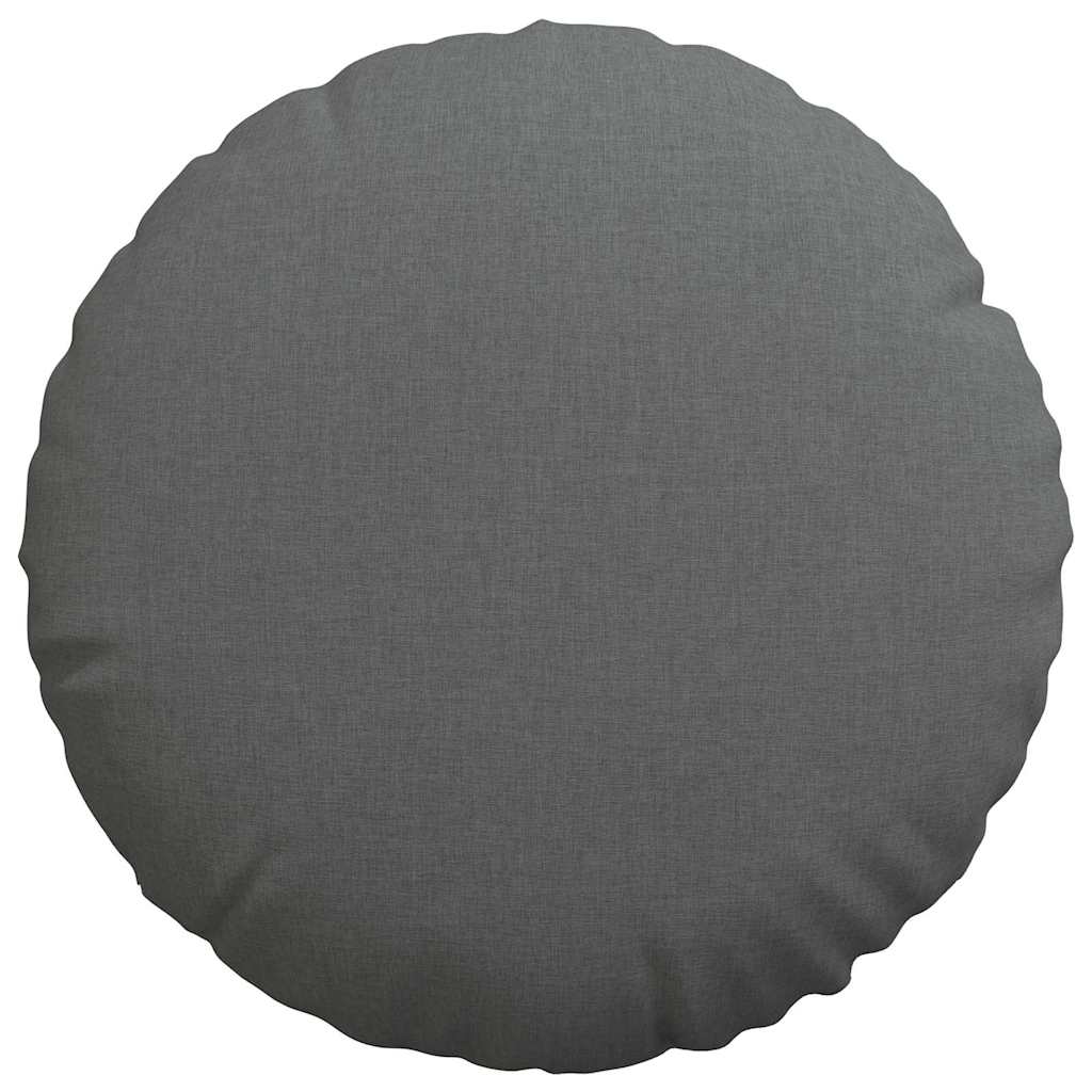 vidaXL Μαξιλάρια καθισμάτων 2 pcs Σκούρο Γκρι Ø50 x 19 εκ ύφασμα