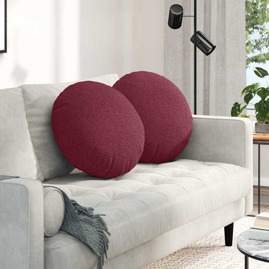 vidaXL Μαξιλάρια καθισμάτων 2 pcs Κόκκινο Ø50 x 19 εκ ύφασμα