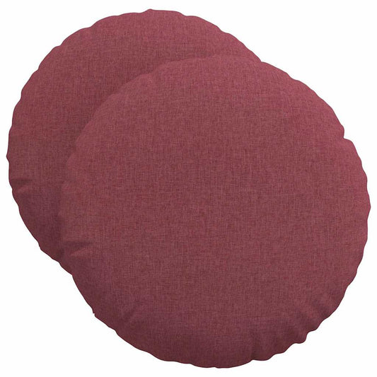 vidaXL Μαξιλάρια καθισμάτων 2 pcs Κόκκινο Ø50 x 19 εκ ύφασμα