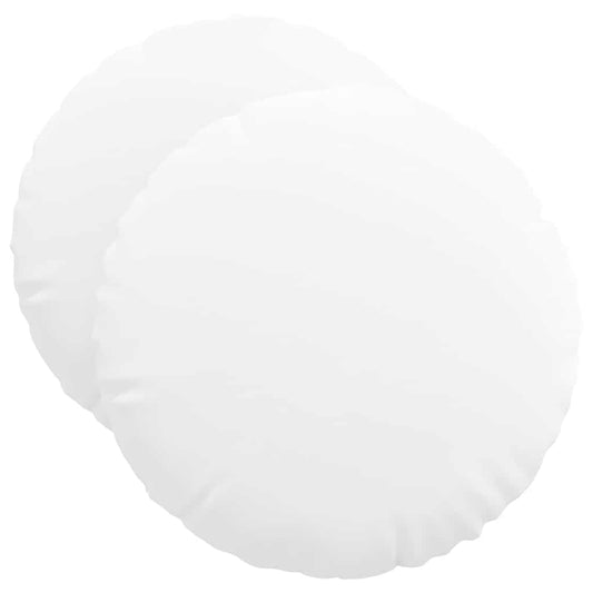 vidaXL Μαξιλάρια καθισμάτων 2 pcs Λευκό Ø50 x 19 εκ ύφασμα