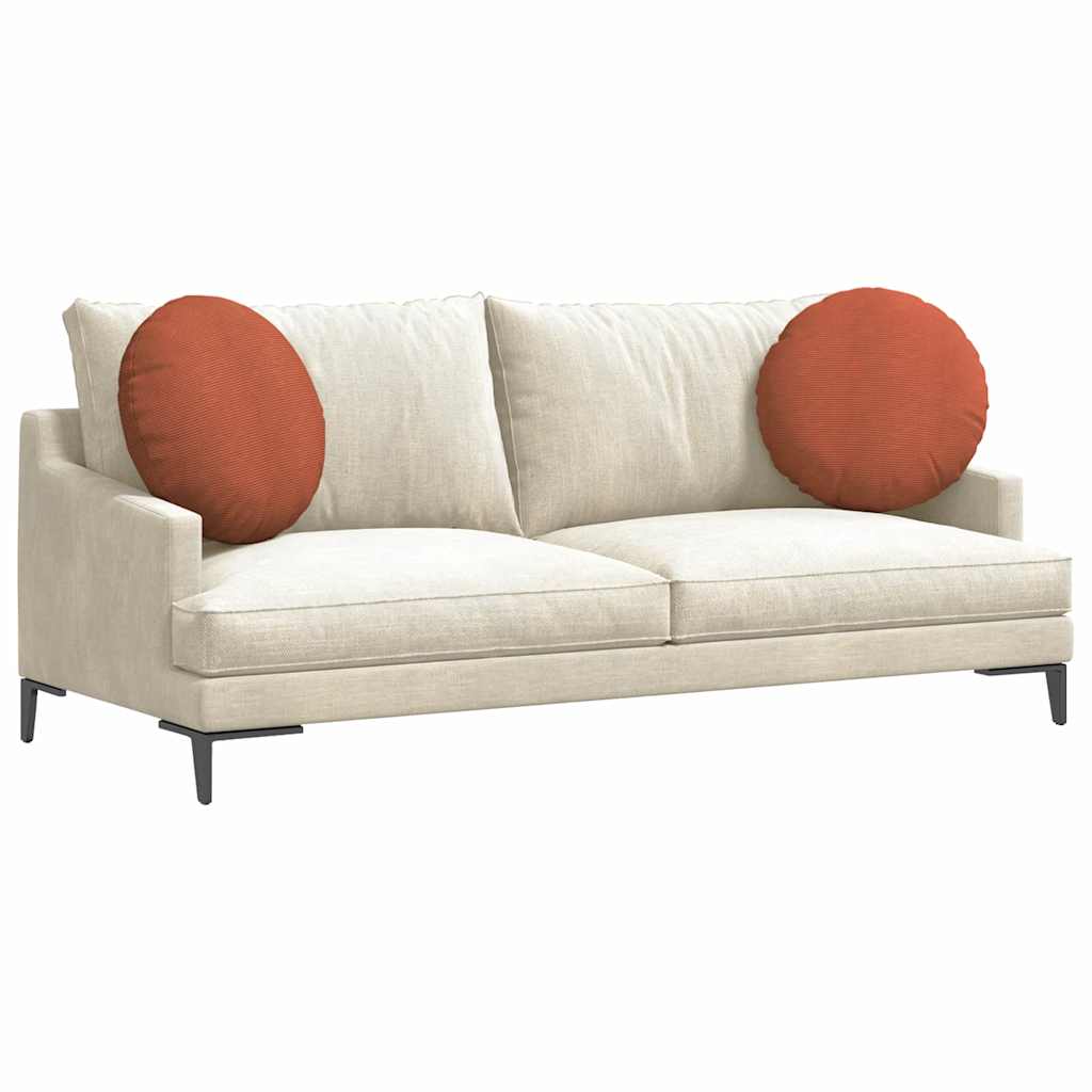 vidaXL Μαξιλάρια καθισμάτων 2 pcs Κόκκινο Πορτοκαλί Ø 50 cm