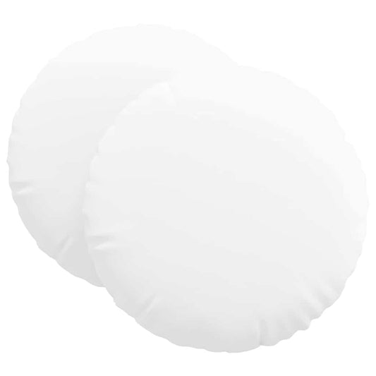 vidaXL Μαξιλάρια καθισμάτων 2 pcs Λευκό Ø80 x 29 εκ ύφασμα