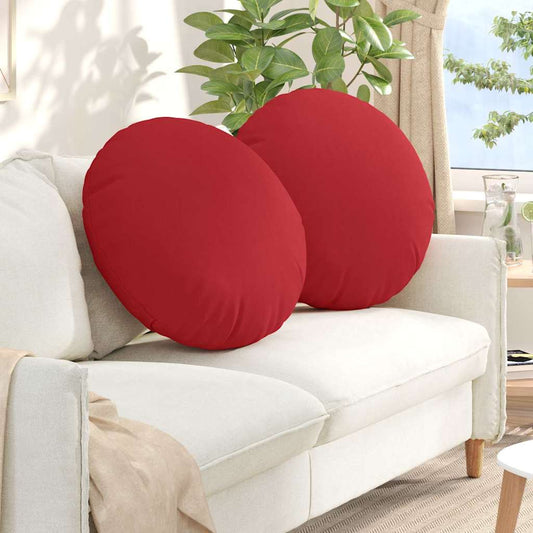 vidaXL Μαξιλάρια καθισμάτων 2 pcs Κόκκινο Ø80 x 29 εκ ύφασμα