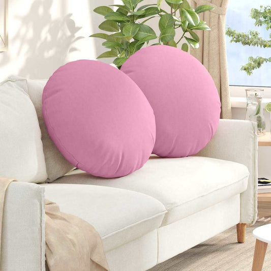 vidaXL Μαξιλάρια καθισμάτων 2 pcs Ροζ Ø80 x 29 εκ ύφασμα