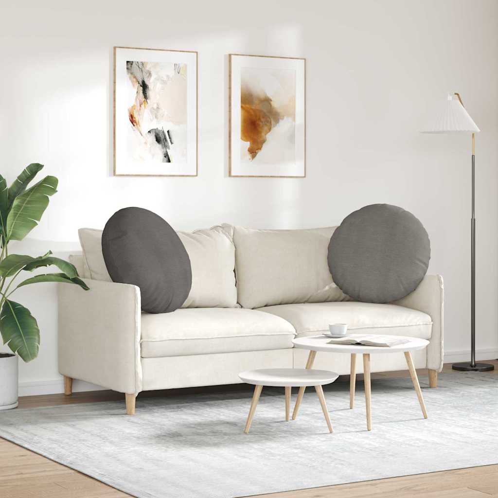 vidaXL Μαξιλάρια καθισμάτων 2 pcs Ανοιχτό γκρι Ø 80 cm