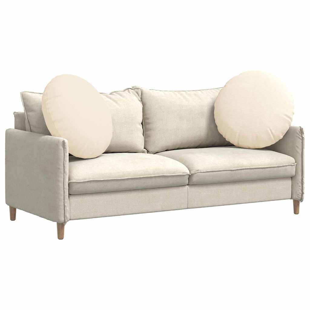 vidaXL Μαξιλάρια καθισμάτων 2 pcs Κρεμ Ø 80 cm Υφασμάτινο Κορντουρά