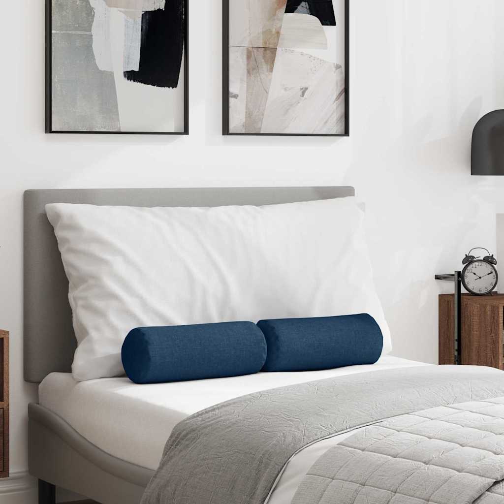 vidaXL Μαξιλάρια Στήριγμα 2 pcs Μπλε Ø 15 x 40 εκ ύφασμα