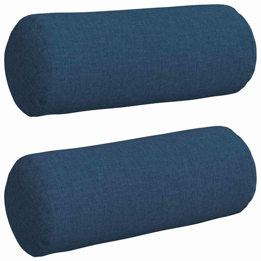 vidaXL Μαξιλάρια Στήριγμα 2 pcs Μπλε Ø 15 x 40 εκ ύφασμα