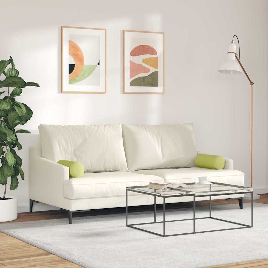 vidaXL Μαξιλάρια Στήριγμα 2 pcs Ανοιχτό Πράσινο Ø 15 x 40 εκ ύφασμα