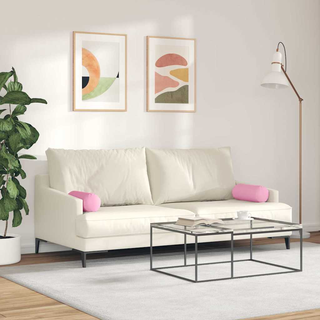 vidaXL Μαξιλάρια Στήριγμα 2 pcs Ροζ Ø 15 x 40 εκ ύφασμα