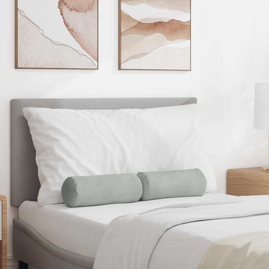 vidaXL Μαξιλάρια Στήριγμα 2 pcs Ανοιχτό γκρι Ø 15 x 40 εκ