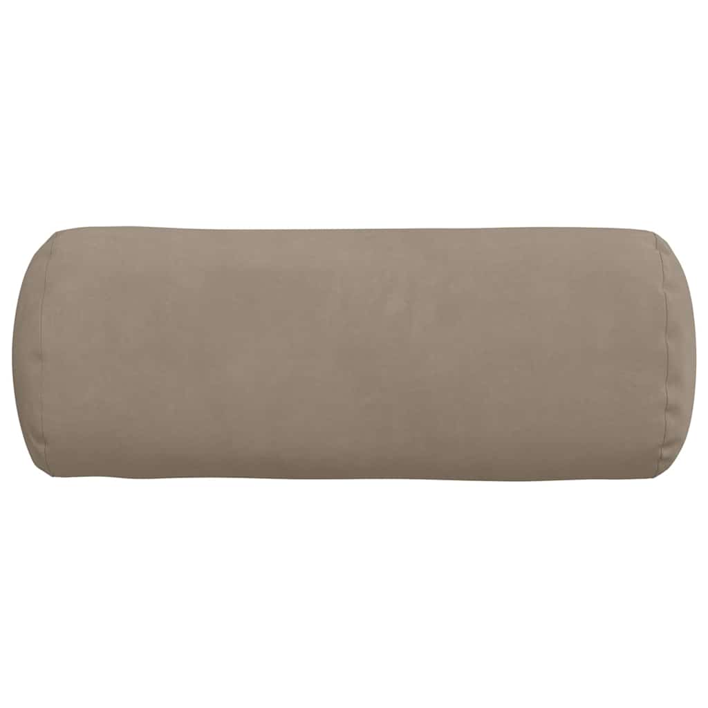 vidaXL Μαξιλάρια Στήριγμα 2 pcs Taupe Ø 15 x 40 εκ Ύφασμα Μικροΐνας