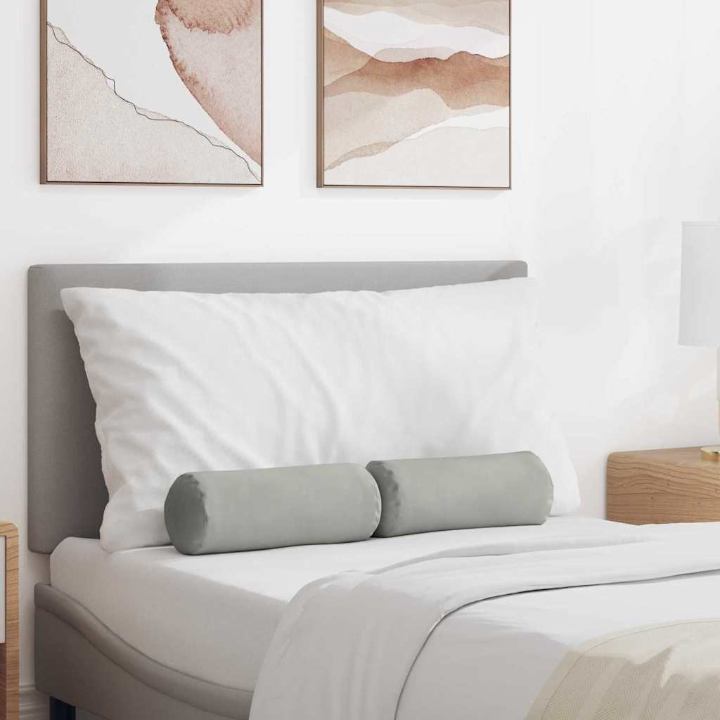 vidaXL Μαξιλάρια Στήριγμα 2 pcs Ανοιχτό γκρι Ø 15 x 40 εκ