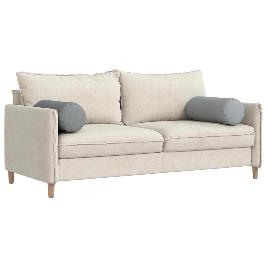 vidaXL Μαξιλάρια Στήριγμα 2 pcs Ανοιχτό γκρι Ø 25 x 70 cm ύφασμα