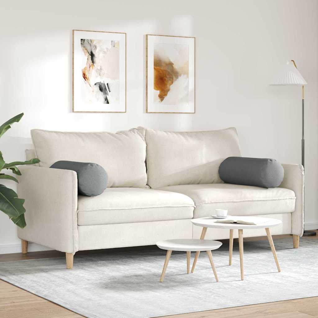 vidaXL Μαξιλάρια Στήριγμα 2 pcs Σκούρο Γκρι Ø 25 x 70 cm ύφασμα