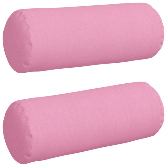 vidaXL Μαξιλάρια Στήριγμα 2 pcs Ροζ Ø 25 x 70 cm ύφασμα