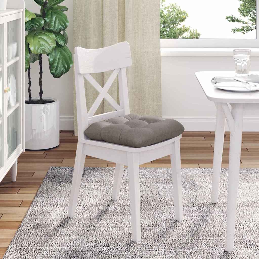 vidaXL Μαξιλάρια καθισμάτων 4 pcs Taupe 40 x 40 x 12 εκ. ύφασμα