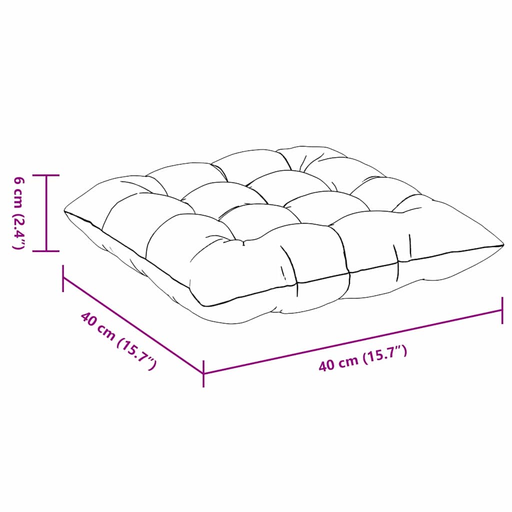 vidaXL Μαξιλάρια καθισμάτων 4 pcs Μπεζ 40 x 40 x 6 cm Μικροΐνες