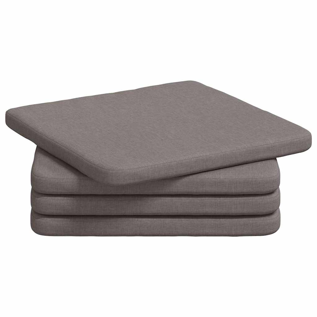 vidaXL Μαξιλάρια καθισμάτων 4 pcs Taupe 40 x 40 x 3 cm ύφασμα