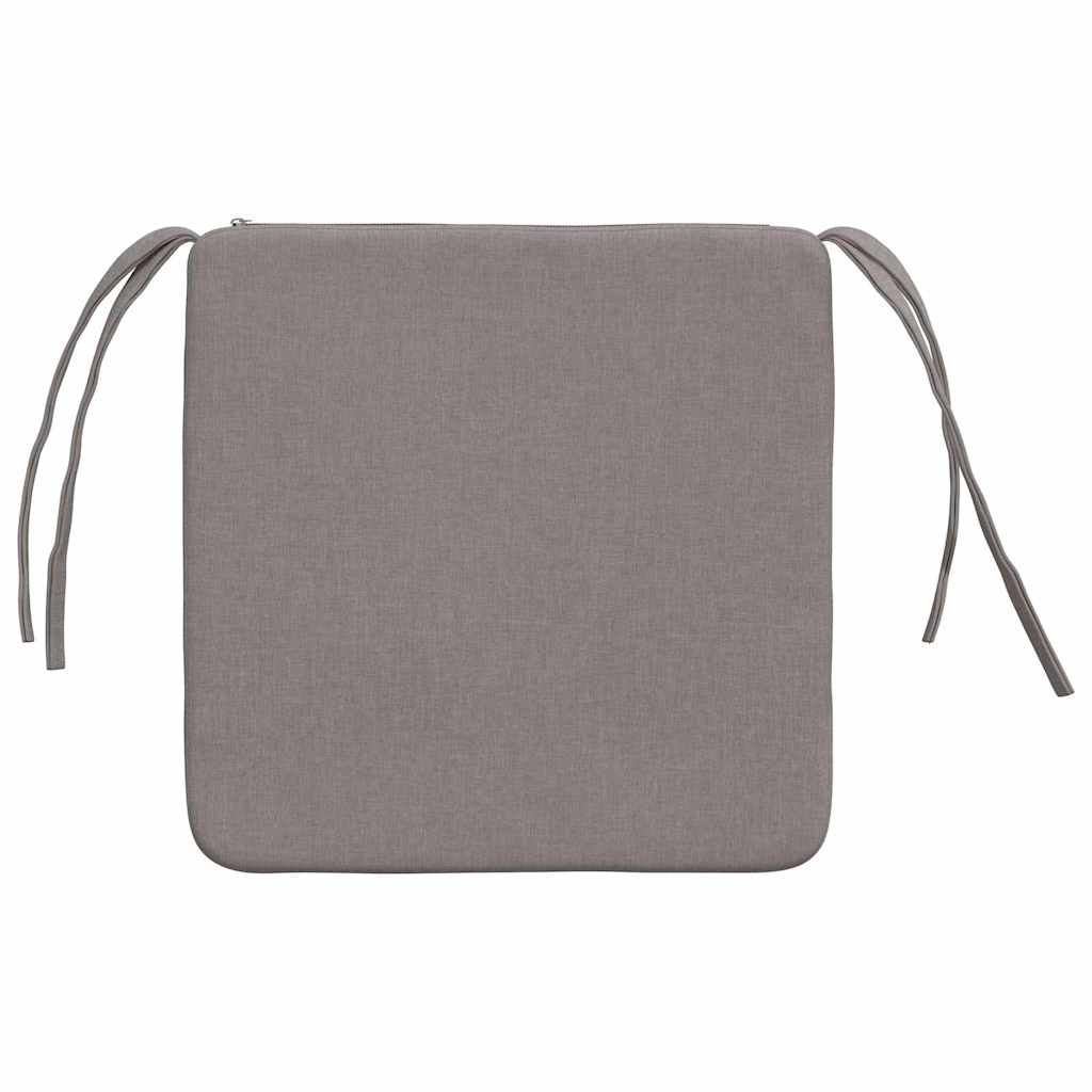 vidaXL Μαξιλάρια καθισμάτων 4 pcs Taupe 40 x 40 x 3 cm ύφασμα