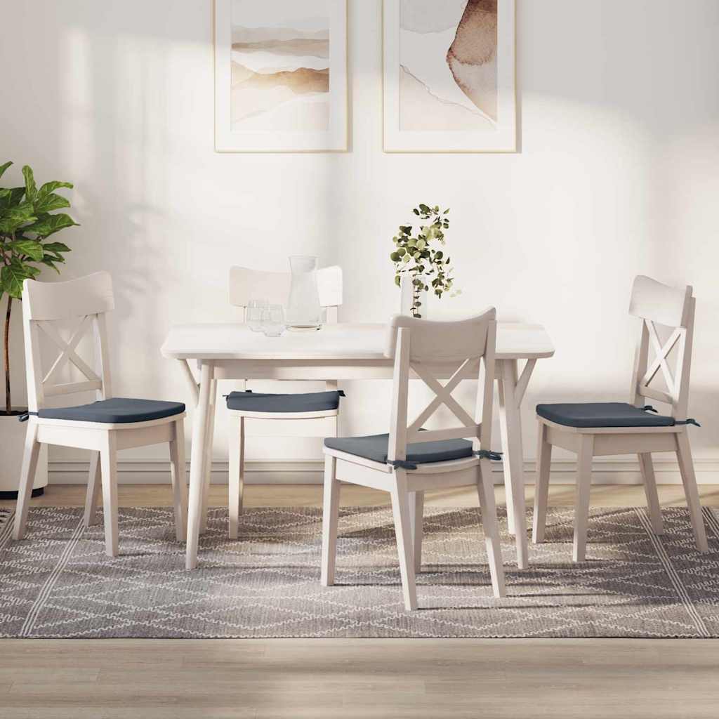 vidaXL Μαξιλάρια καθισμάτων 4 pcs Σκούρο Γκρι 40 x 40 x 3 cm Βελούδο