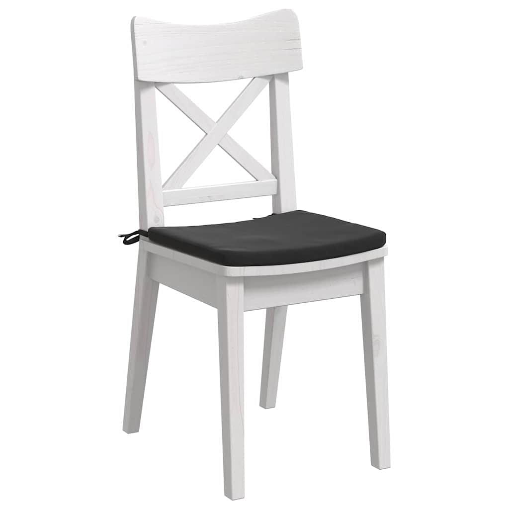 vidaXL Μαξιλάρια καθισμάτων 4 pcs Μαύρο 40 x 40 x 3 cm Βελούδο