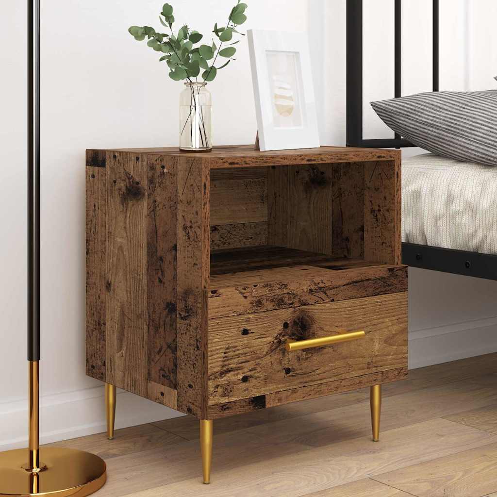 vidaXL Κομοδίνο 2 τμχ. Παλιό ξύλο 40 x 35 x 47,5 εκ Επεξεργασμένο Ξύλο