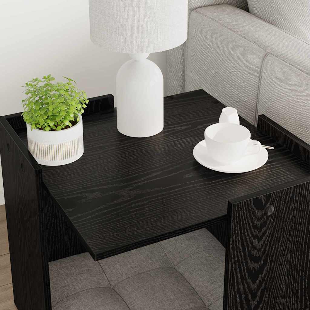 vidaXL Κλουβί για την αμυντική λεκάνη γάτας Μαύρη δρυς