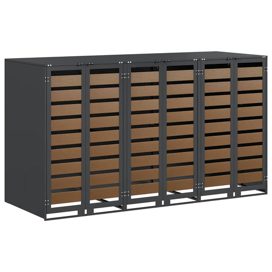 vidaXL Αποθήκη τροχήλατου κάδου για 3 κάδους 340 x 77.5 x 115.5 εκ