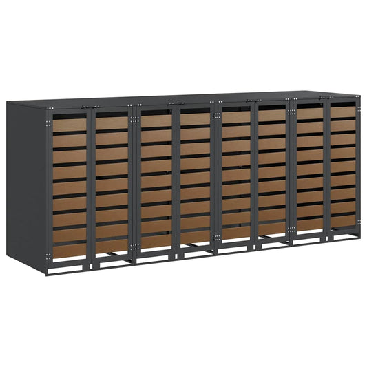 vidaXL Αποθήκη τροχήλατου κάδου για 3 κάδους 340 x 77.5 x 115.5 εκ
