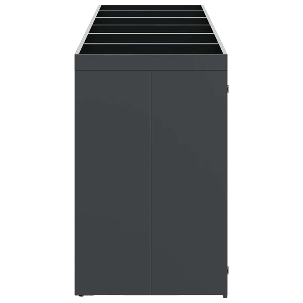 vidaXL Αποθήκη τροχήλατου κάδου για 3 κάδους Ανθρακί