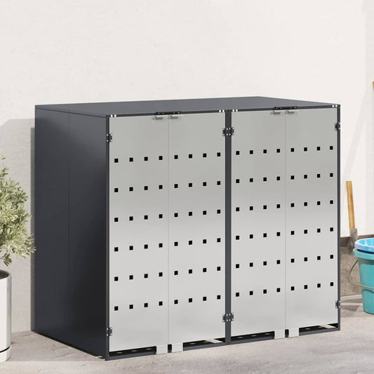vidaXL Αποθήκη τροχήλατου κάδου για 3 κάδους 340 x 77.5 x 115.5 εκ