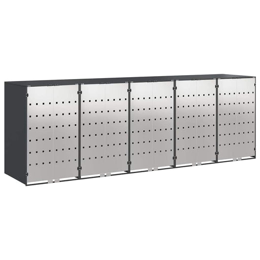 vidaXL Αποθήκη τροχήλατου κάδου για 3 κάδους 340 x 77.5 x 115.5 εκ