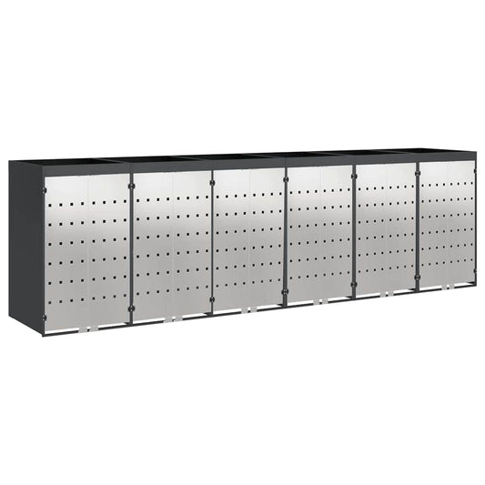 vidaXL Αποθήκη τροχήλατου κάδου για 3 κάδους 340 x 77.5 x 115.5 εκ