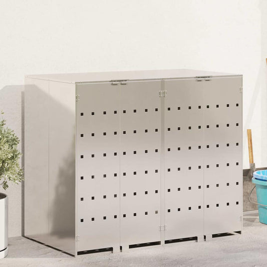 vidaXL Αποθήκη τροχήλατου κάδου για 3 κάδους 340 x 77.5 x 115.5 εκ