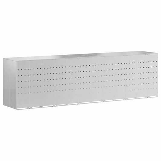 vidaXL Αποθήκη τροχήλατου κάδου για 3 κάδους 340 x 77.5 x 115.5 εκ