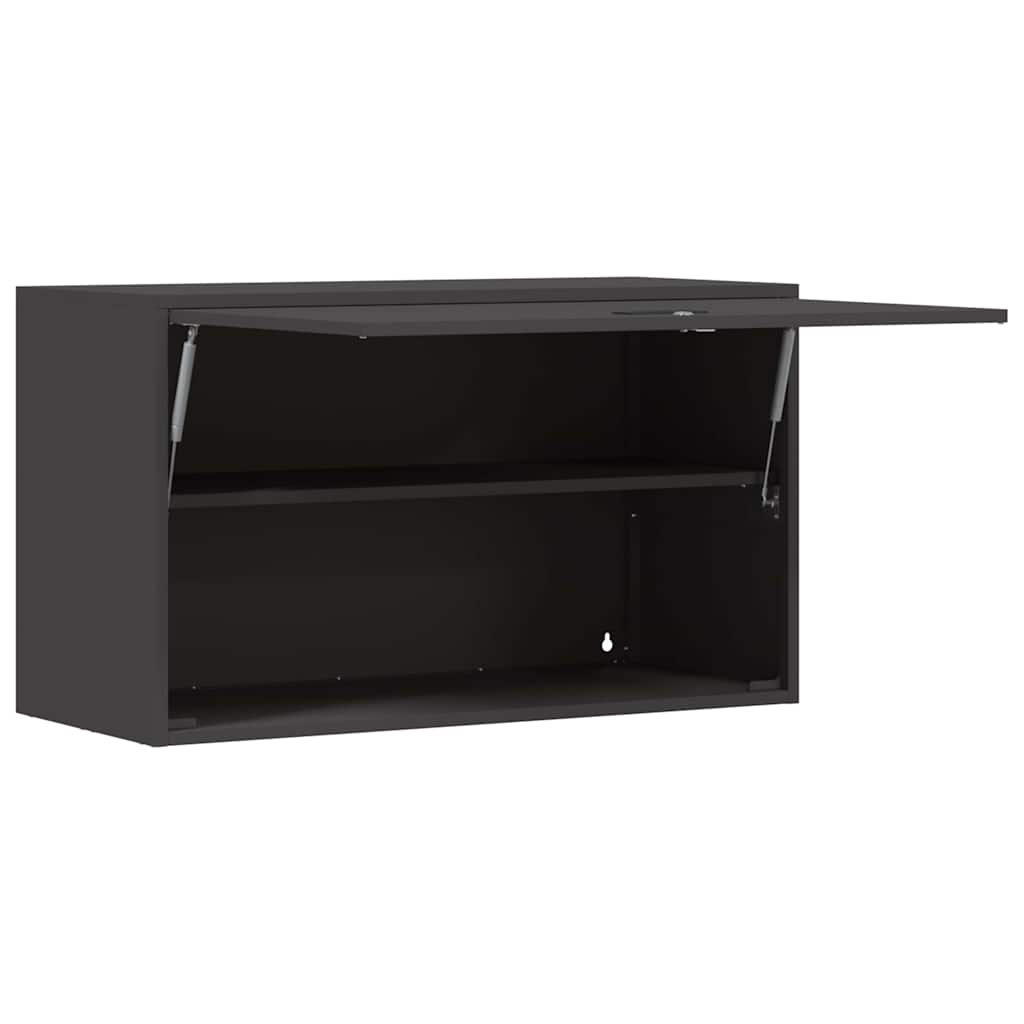 vidaXL Ντουλάπι τοίχου για γκαράζ Μαύρο 90 x 40 x 53 εκ