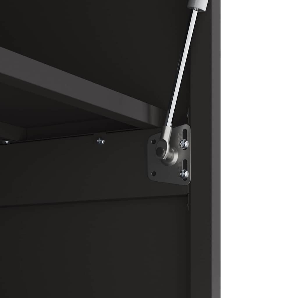 vidaXL Ντουλάπι τοίχου για γκαράζ Μαύρο 80 x 40 x 53 εκ