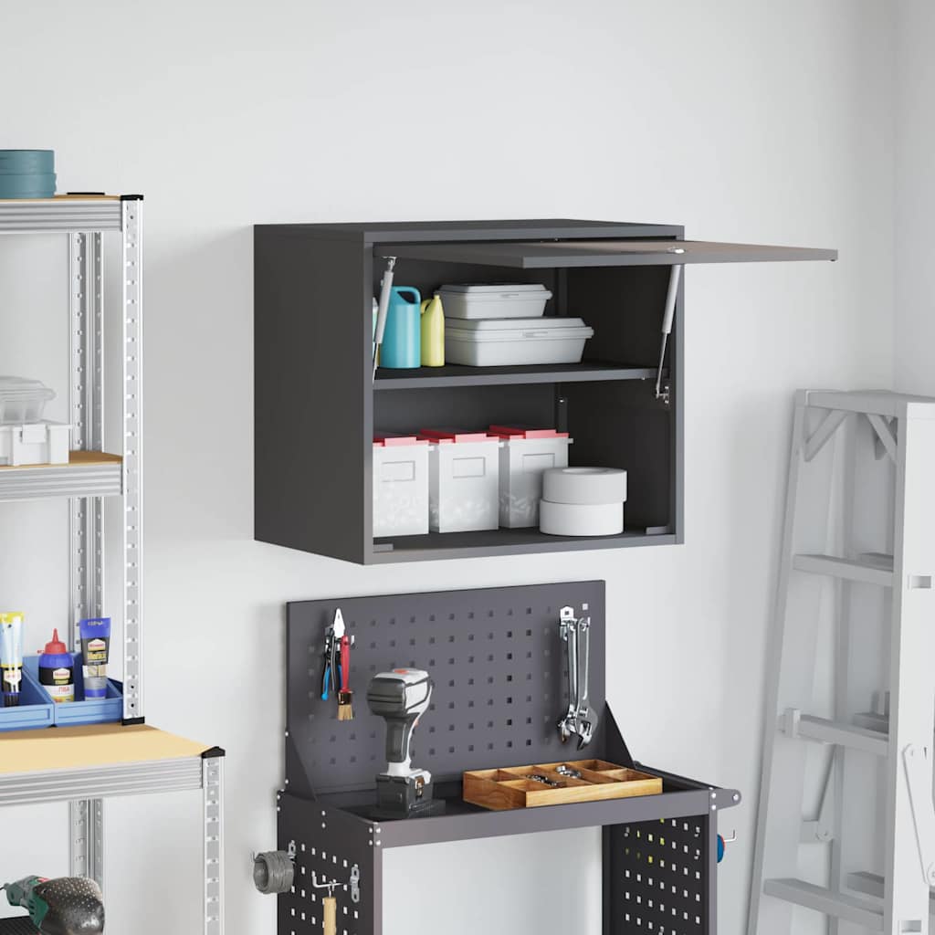 vidaXL Ντουλάπι τοίχου για γκαράζ Μαύρο 60 x 40 x 53 εκ